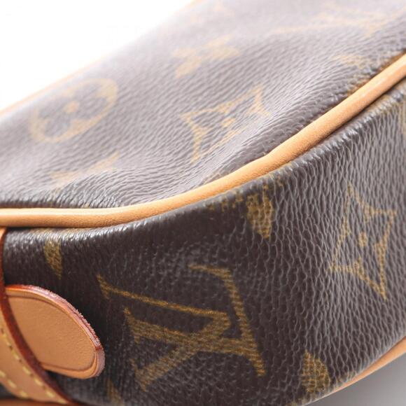 LOUIS VUITTON Authentic Brown Monogram Leather Shoulder Bag